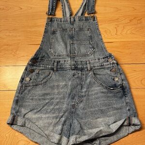 Free People denim Ziggy Short Overalls - S